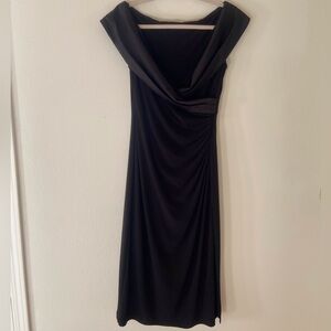 Lauren Ralph Lauren Black Formal Dress Slight off the Shoulder Size 8
